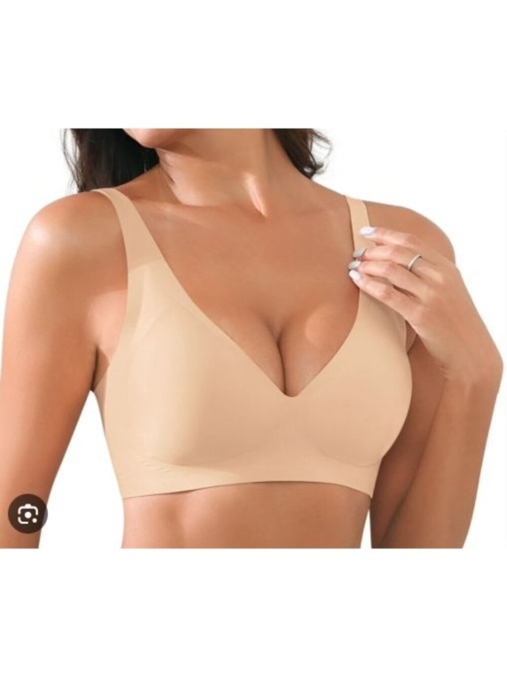 Gap Body Everyday Bra Size 36C Wire Free NWT Beige Tee Shirt